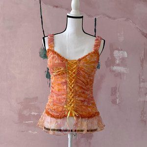 TOPS  ORANGE  SILK